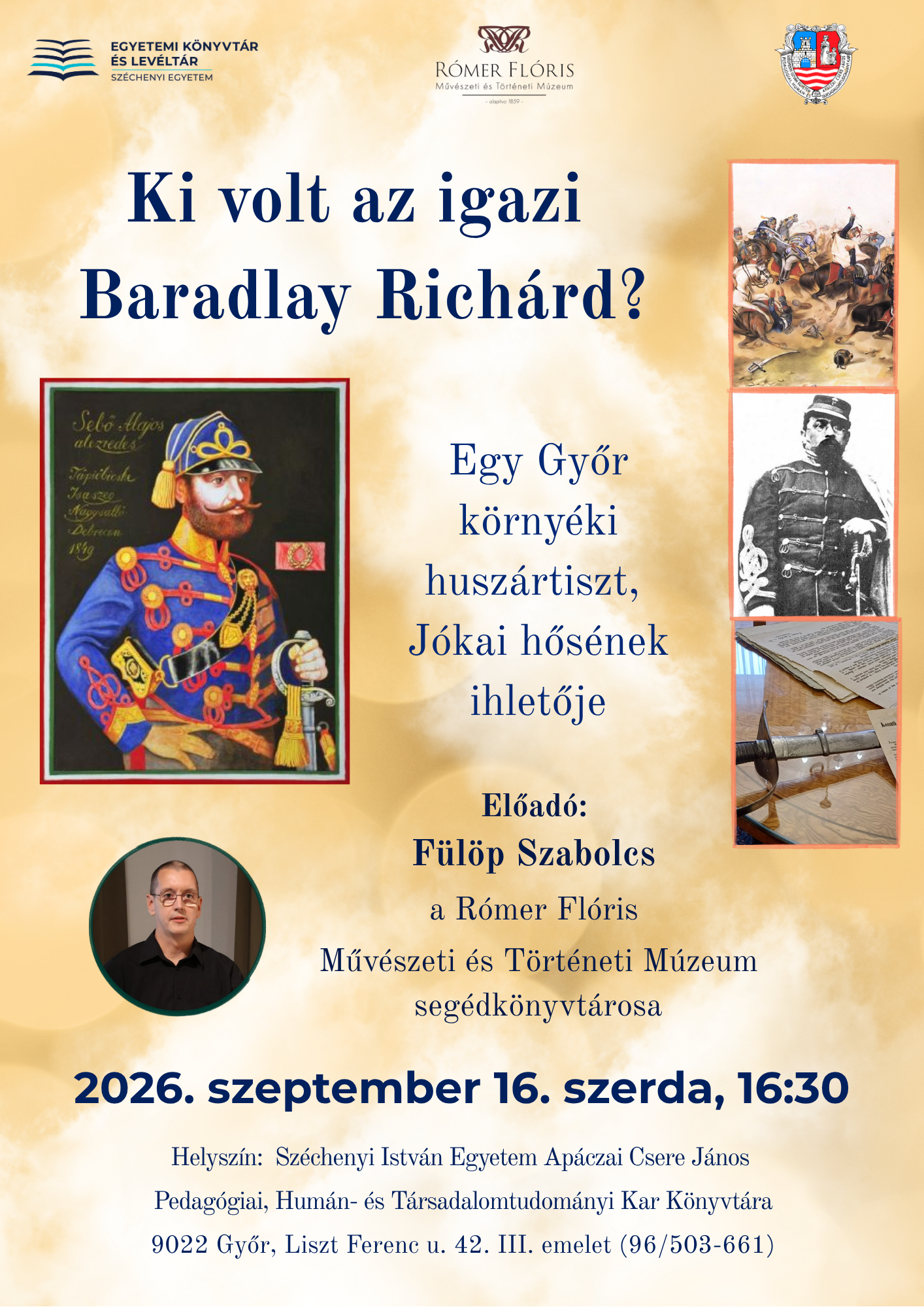 MEGHÍVÓ: Ki volt az igazi Baradlay Richárd c. előadásra 2026. szeptember 16-án 16:30